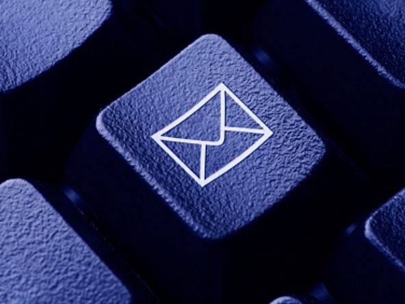 Keyboard button with email symbol